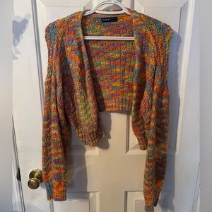 SHEIN Multicolor Cropped Knit Women's Sweater